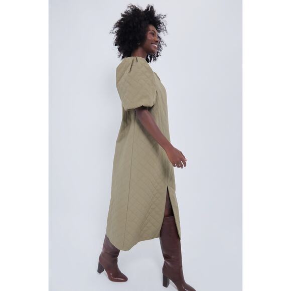 HYACINTH HOUSE Olive Quilted Fowler Midi Dress Size XXL NWT - Picture 4 of 8